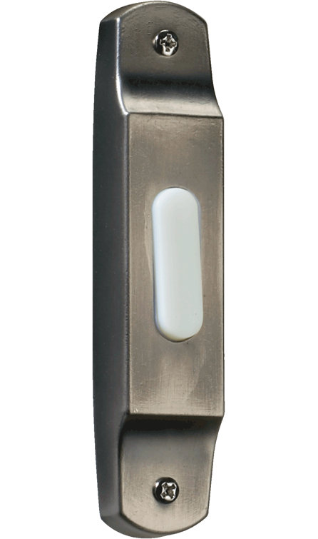 Williston Forge Basic Narrow Push Button in Antique Silver & Reviews ...
